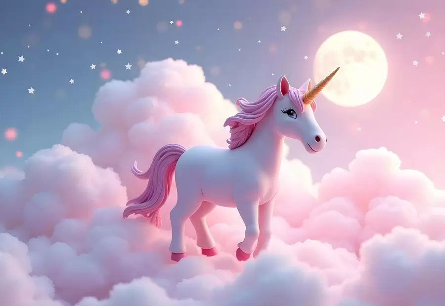 wall murals Unicorn on the clouds w02620