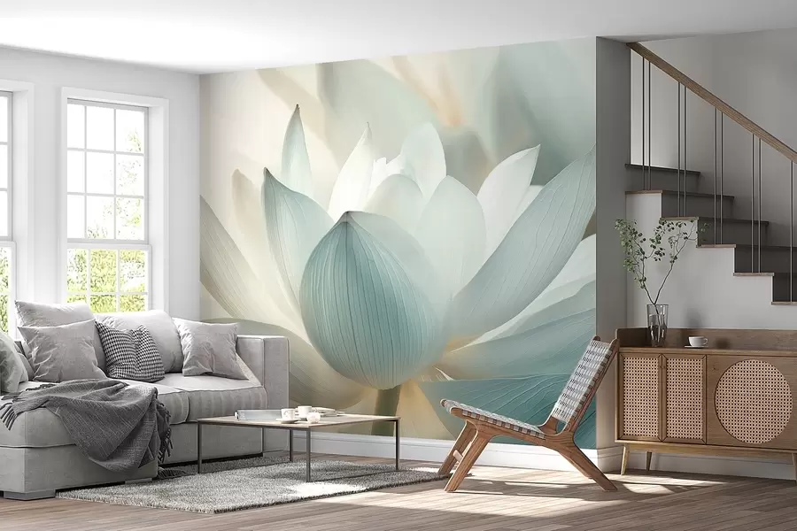 wall murals Elegant lotus in delicate shades w08487