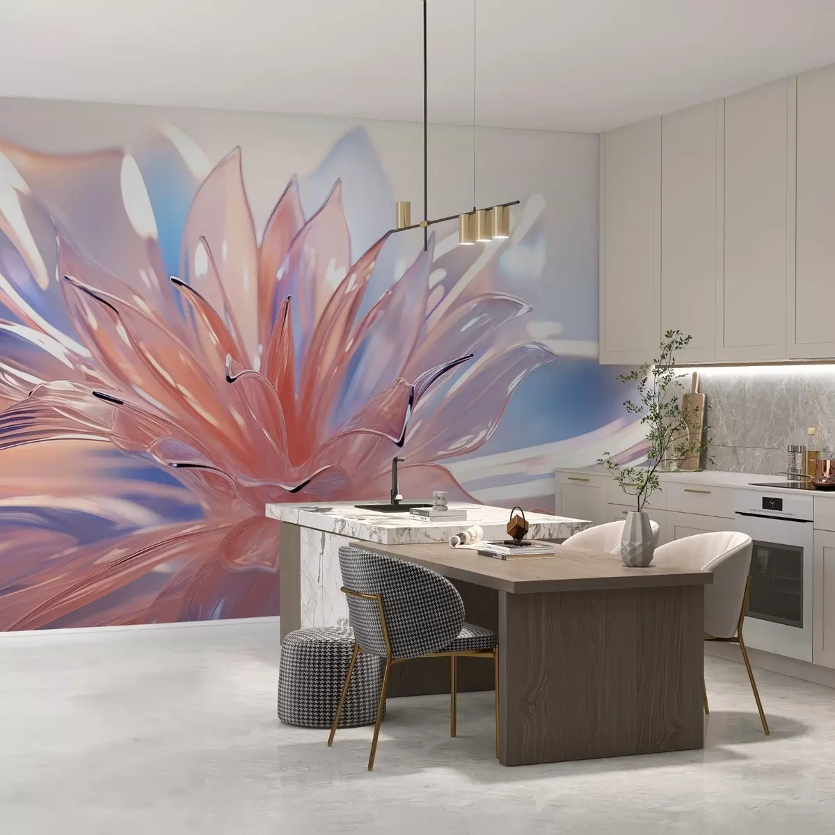 wall murals Large crystal flower w02623