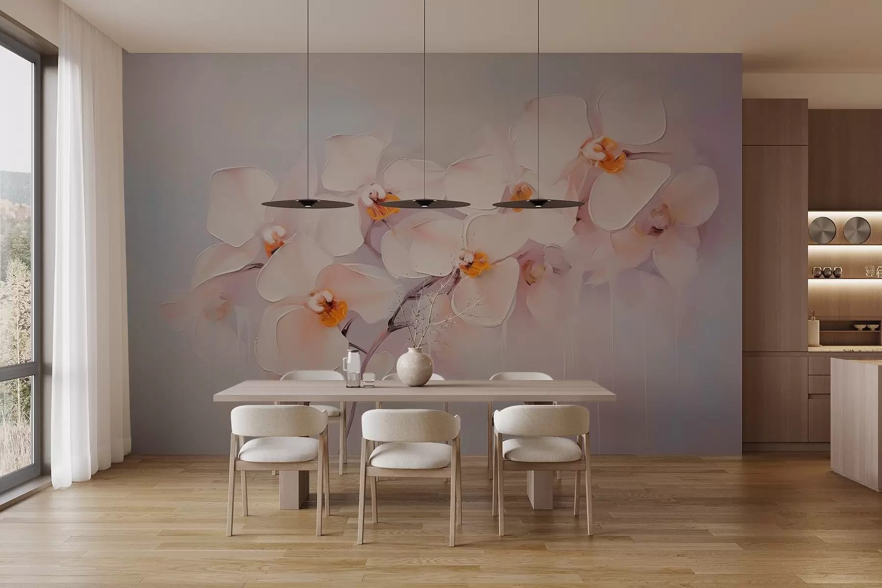 wall murals Orchid branch imitation painting w02707