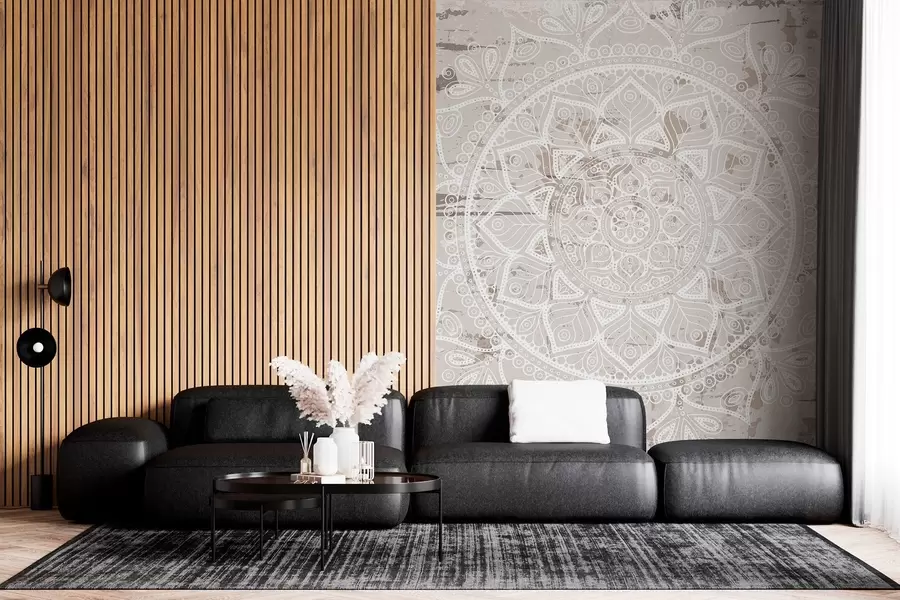 wall murals Ethnic mandala in delicate shades w02693