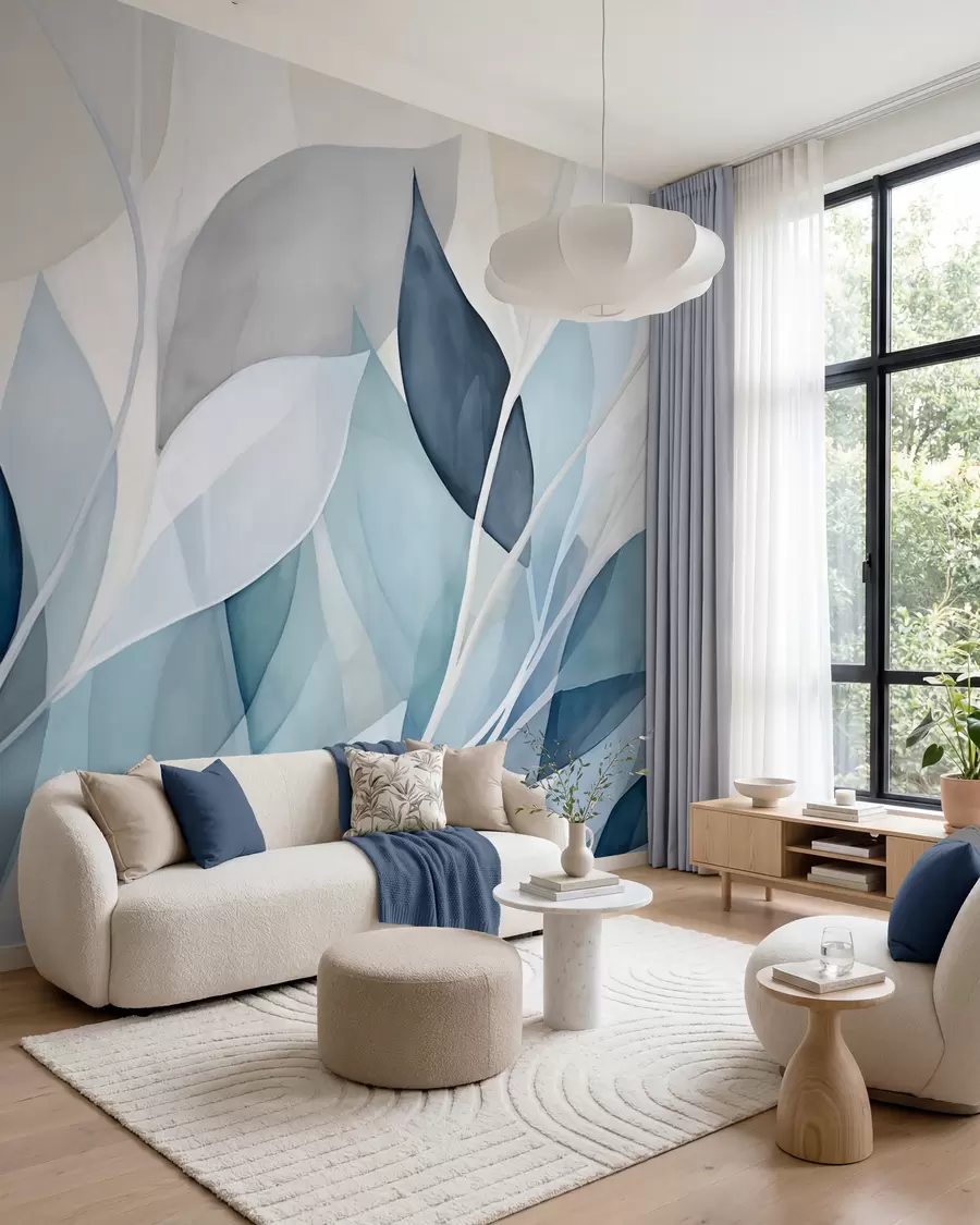 wall murals Abstract leaves w02701