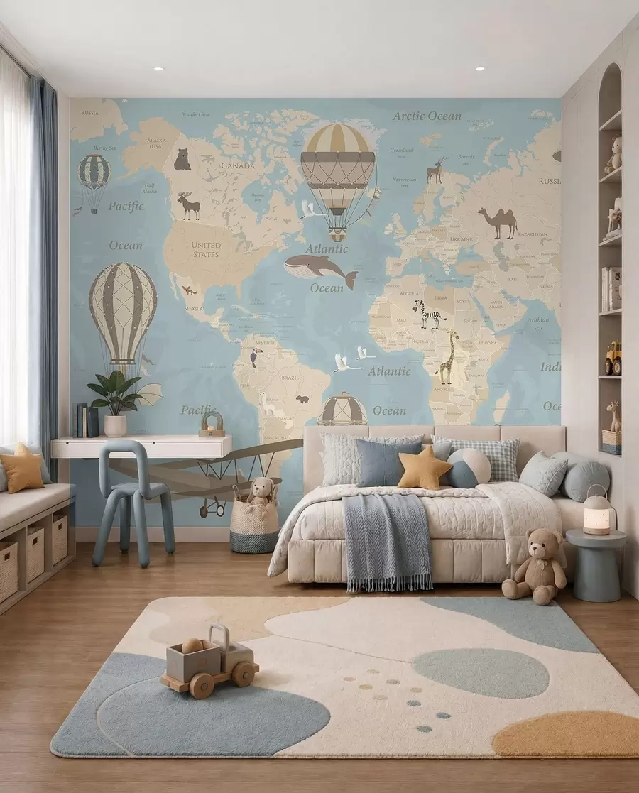 wall murals Flight Atlas in English u36066v5