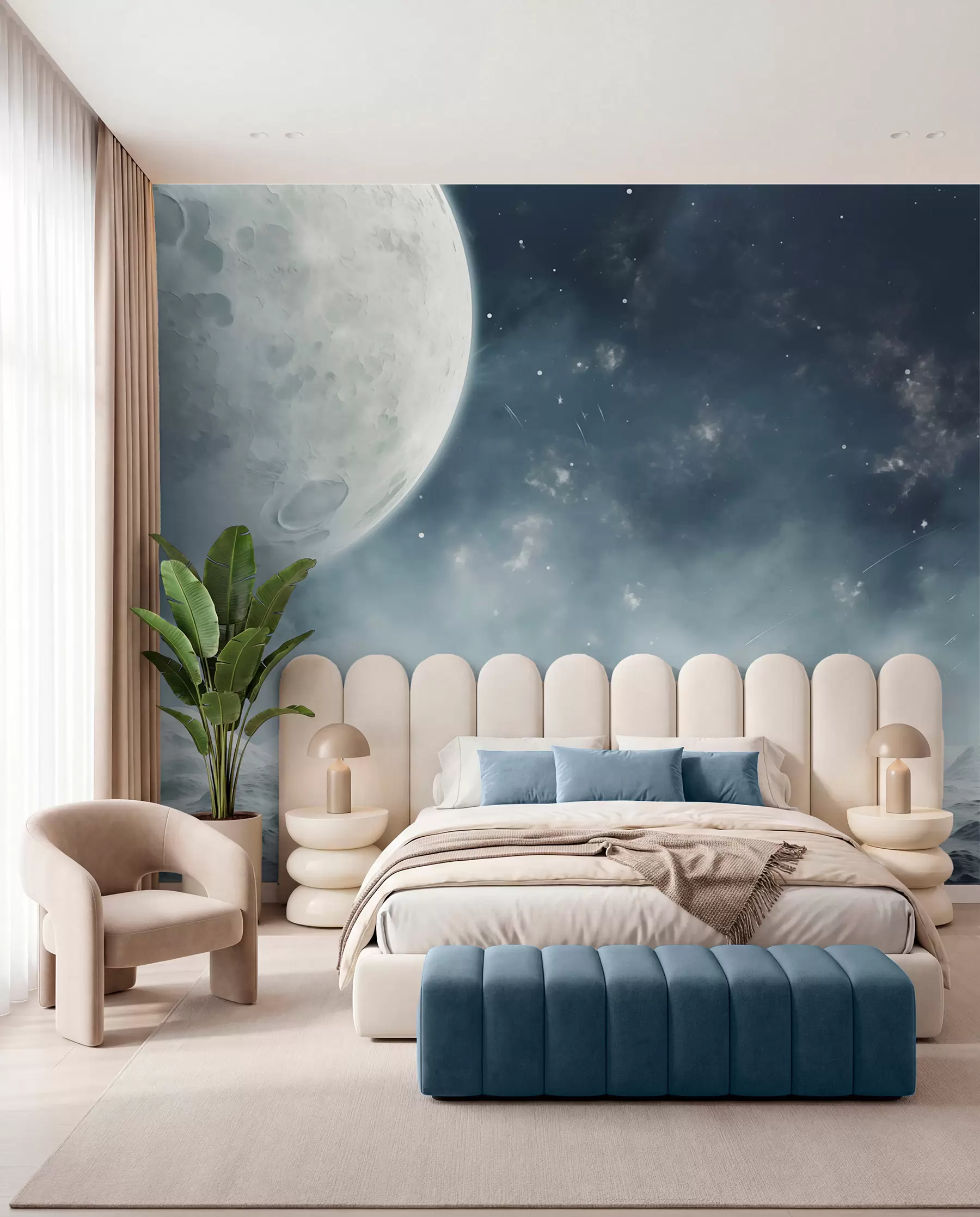 wall murals Abstract lunar landscape w02797