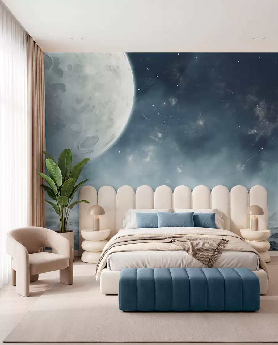 wall murals Abstract lunar landscape w02797