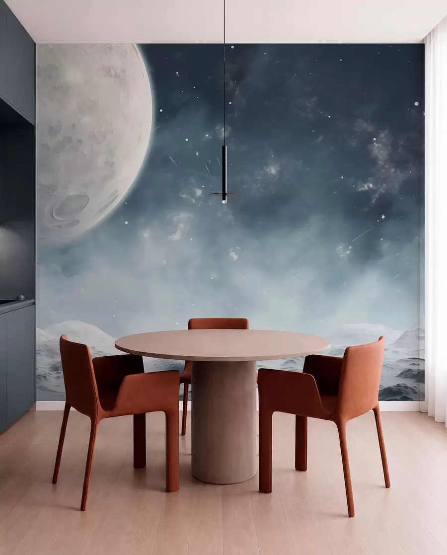 wall murals Abstract lunar landscape w02797