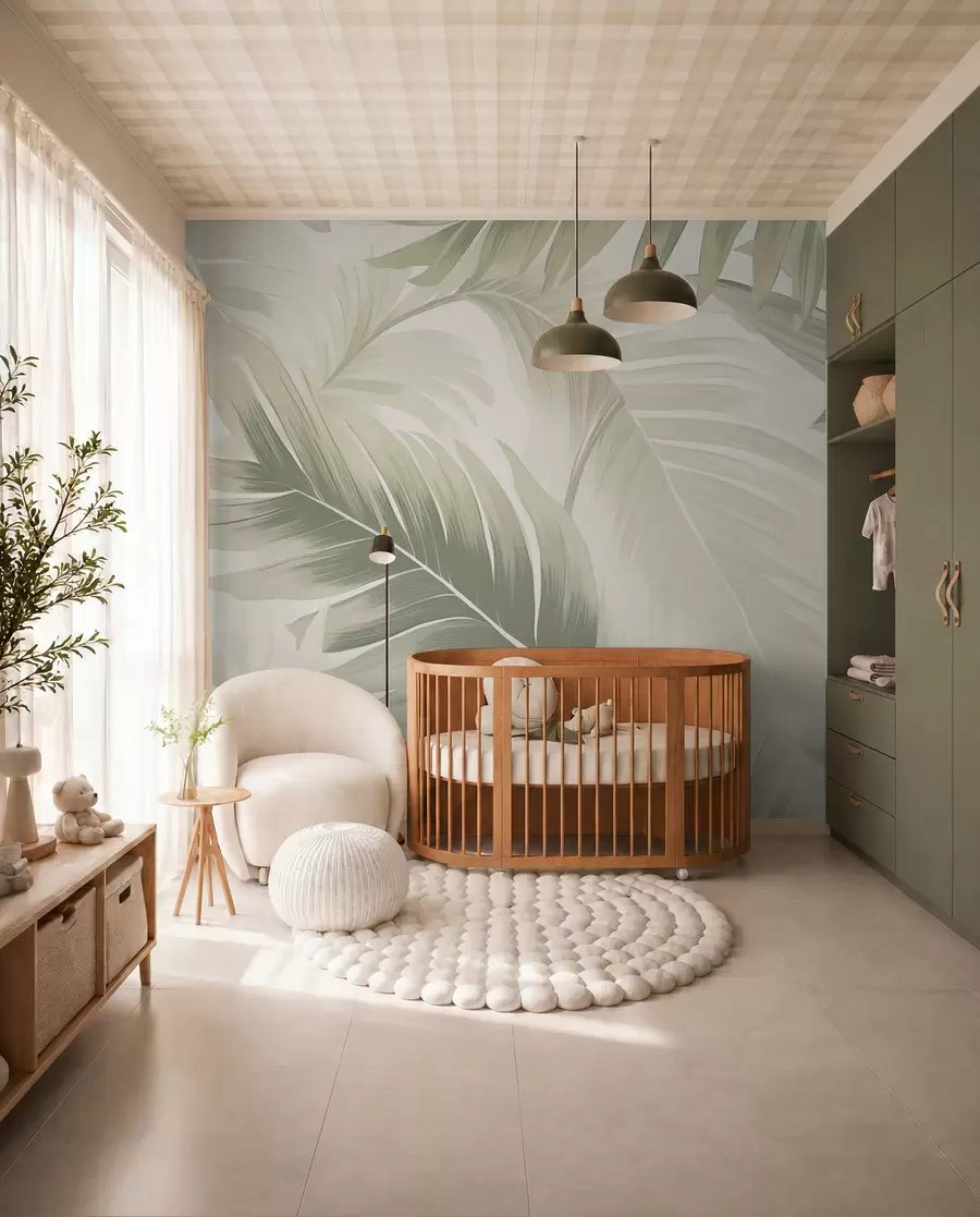 wall murals Sage Tropical Silhouettes w02858