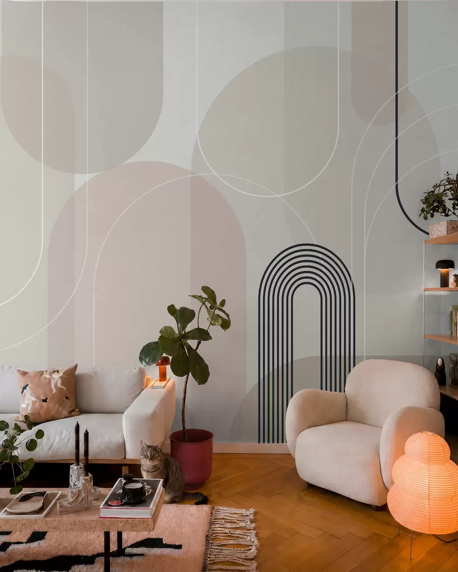 wall murals Stylish minimalist arches w02826
