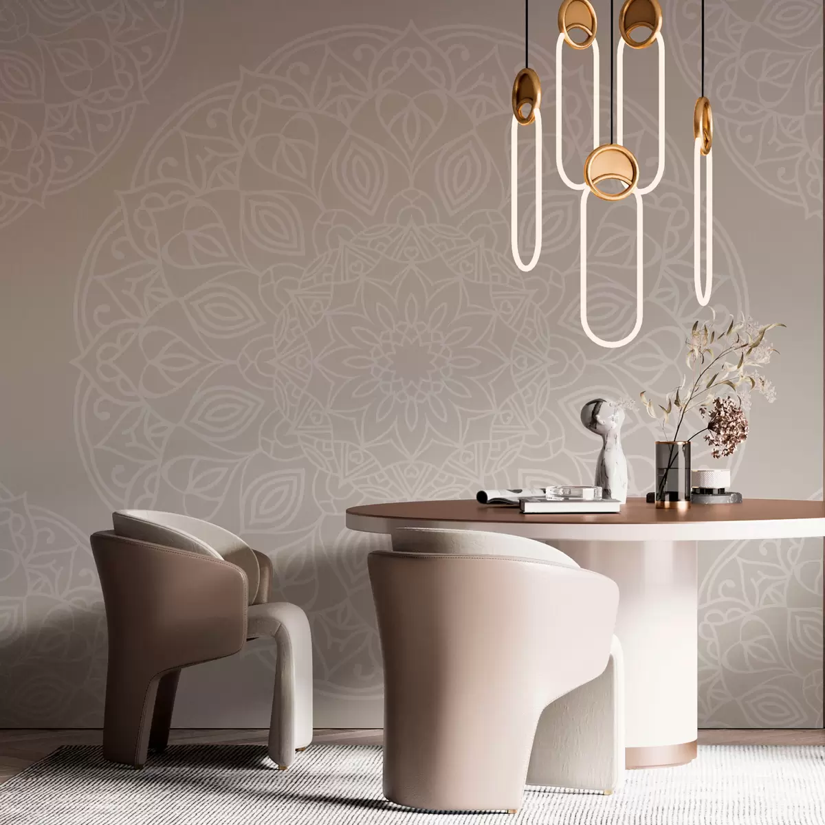 wall murals Stylish mandala geometry w02832v1