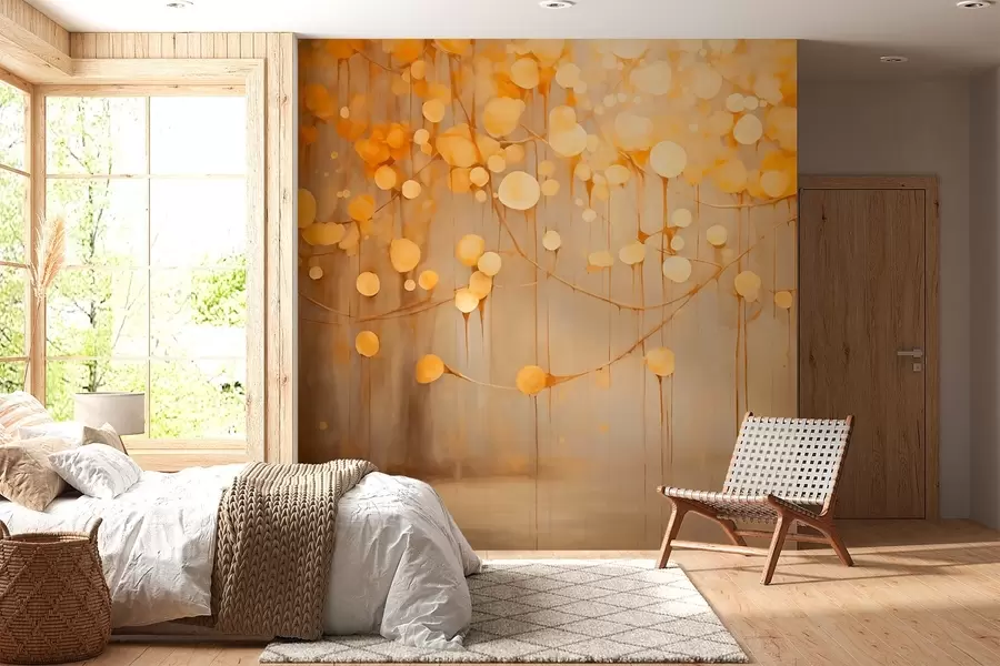 wall murals Orange abstraction w02824