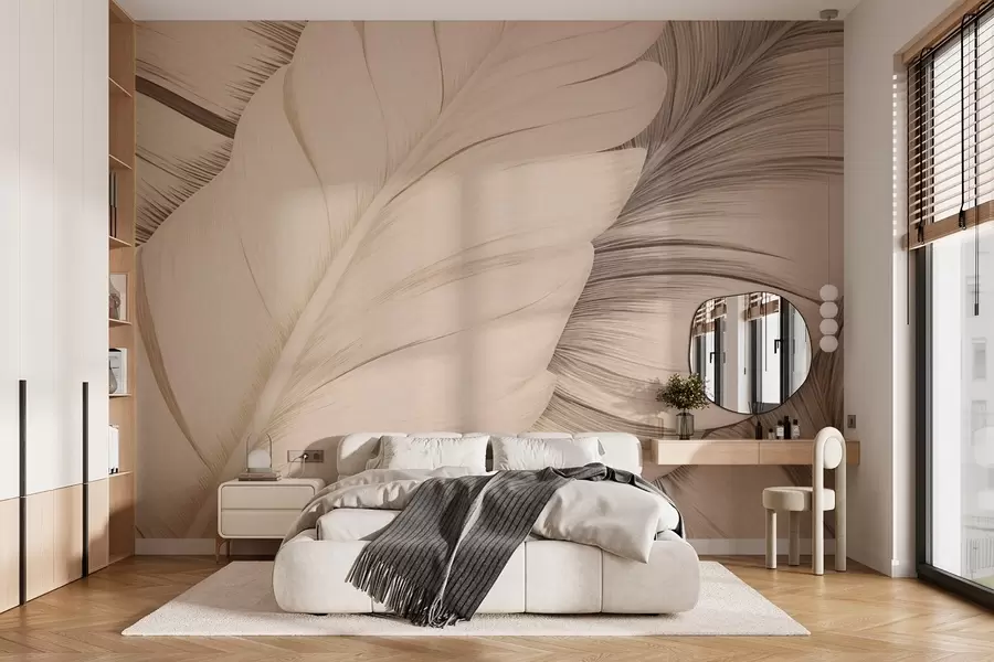 wall murals Large leaves w02859