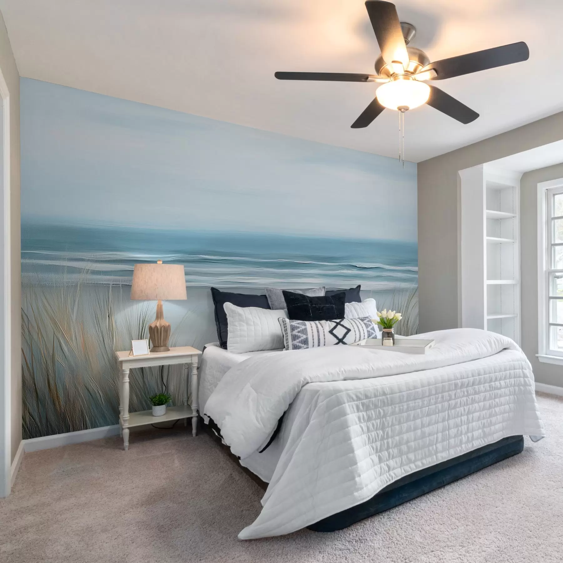 wall murals Landscape with a wild beach in the style of oil painting w02869