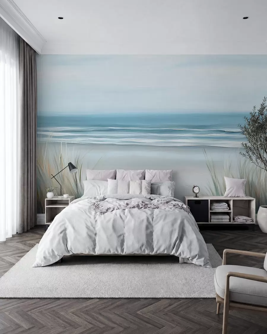 wall murals Landscape with a wild beach in the style of oil painting w02869