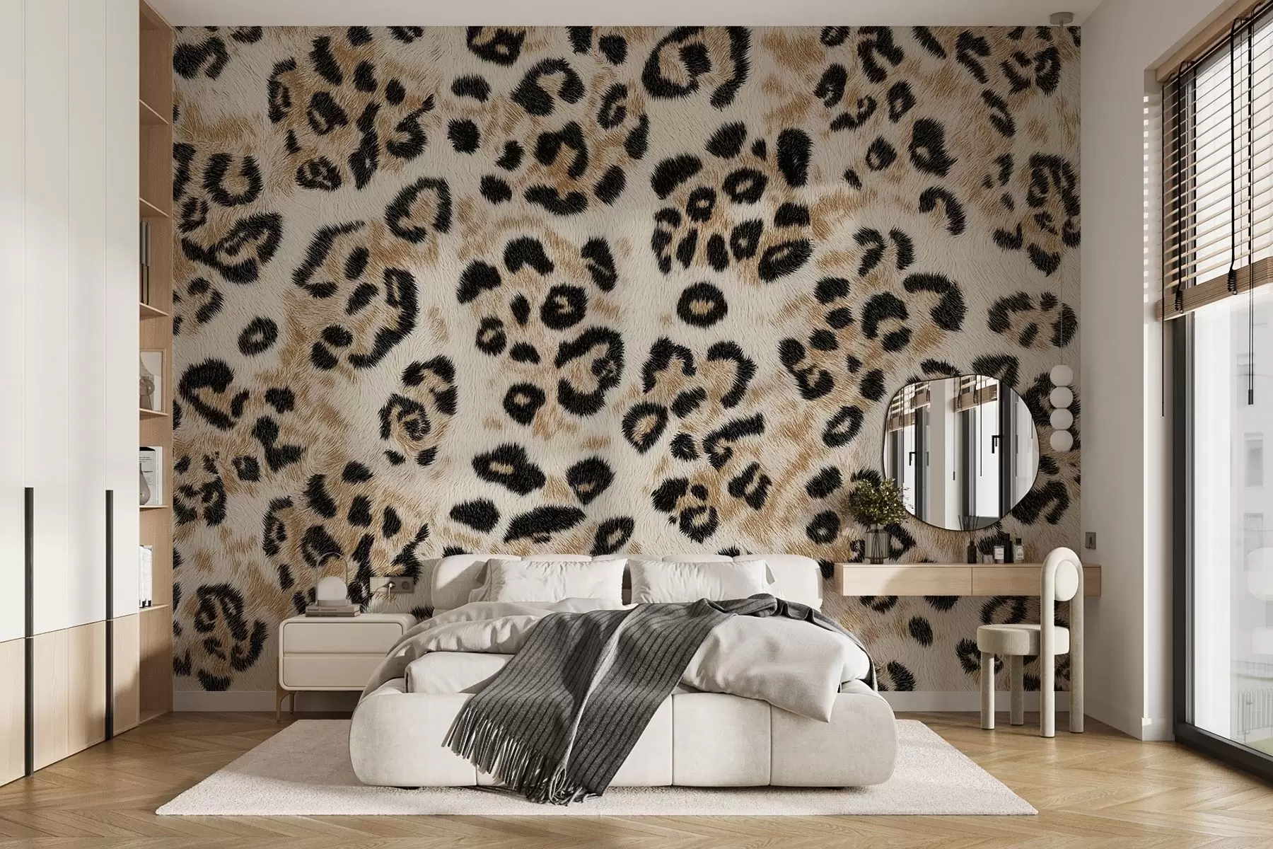 wall murals Leopard fur pattern w08656