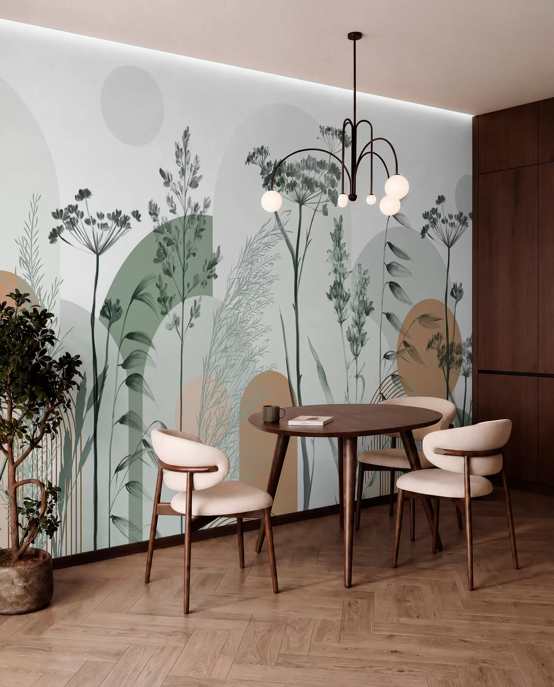 wall murals Botanical Arches w08665v1