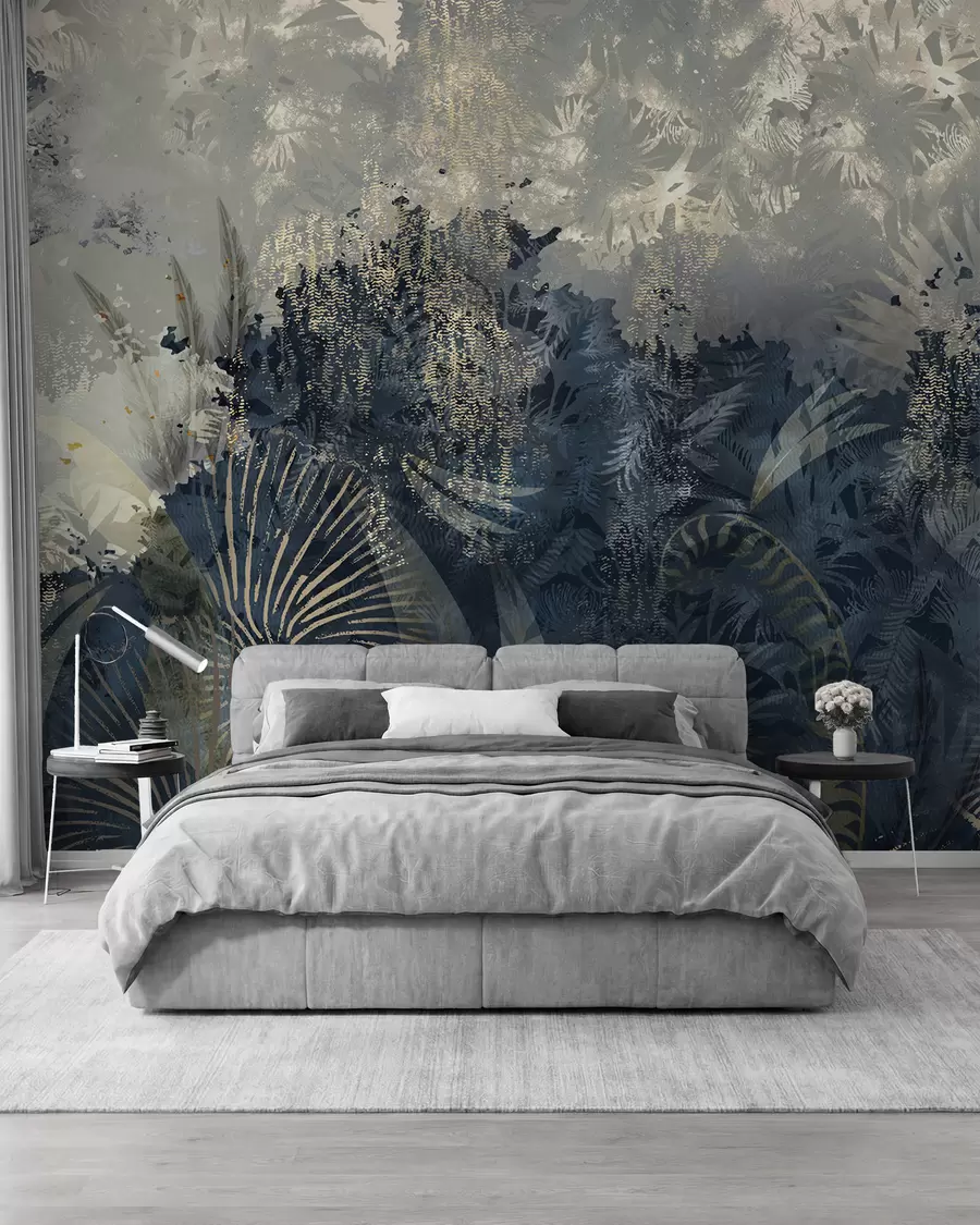 wall murals Magical Africa with rainforest and vector elements w02643