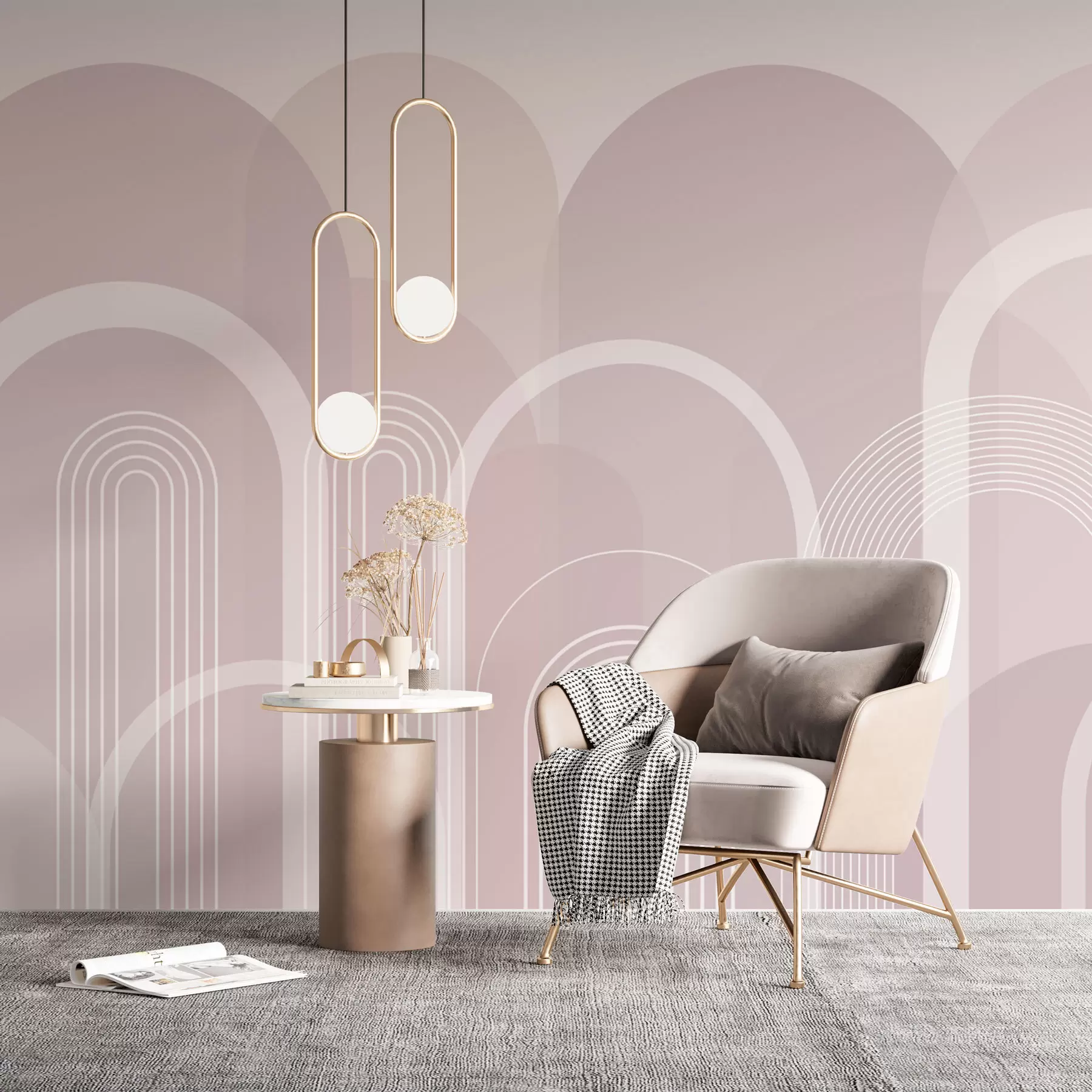 wall murals Geometric arches boho w02935