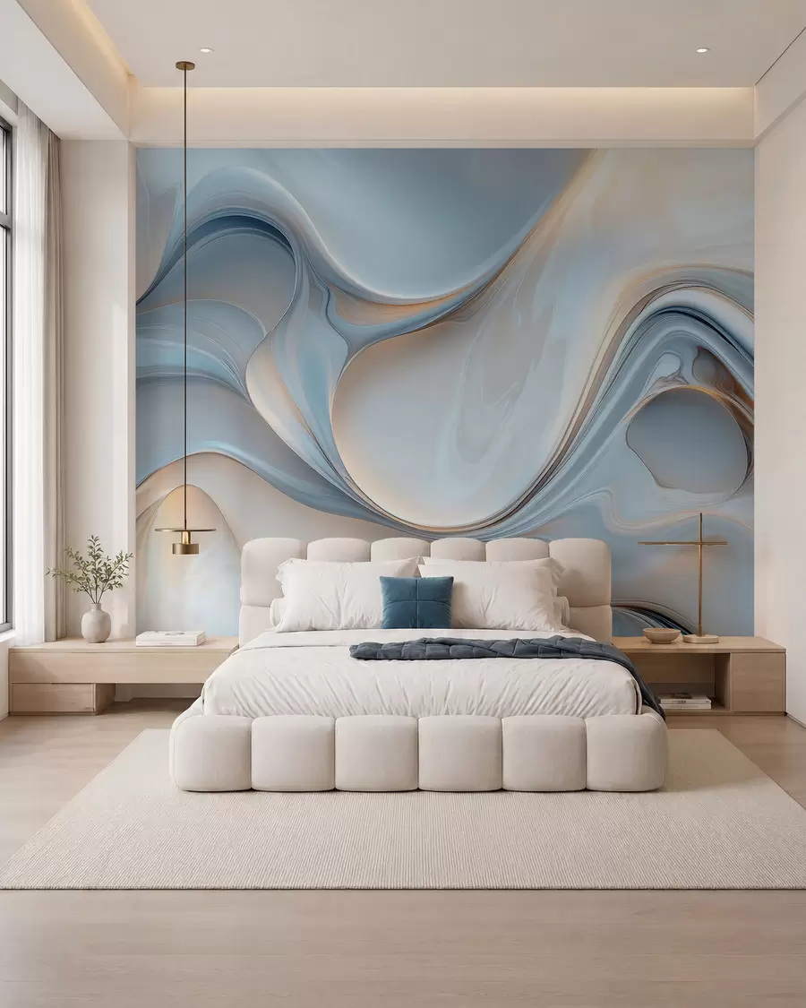 wall murals Wallpaper in the style of liquid texture w02909