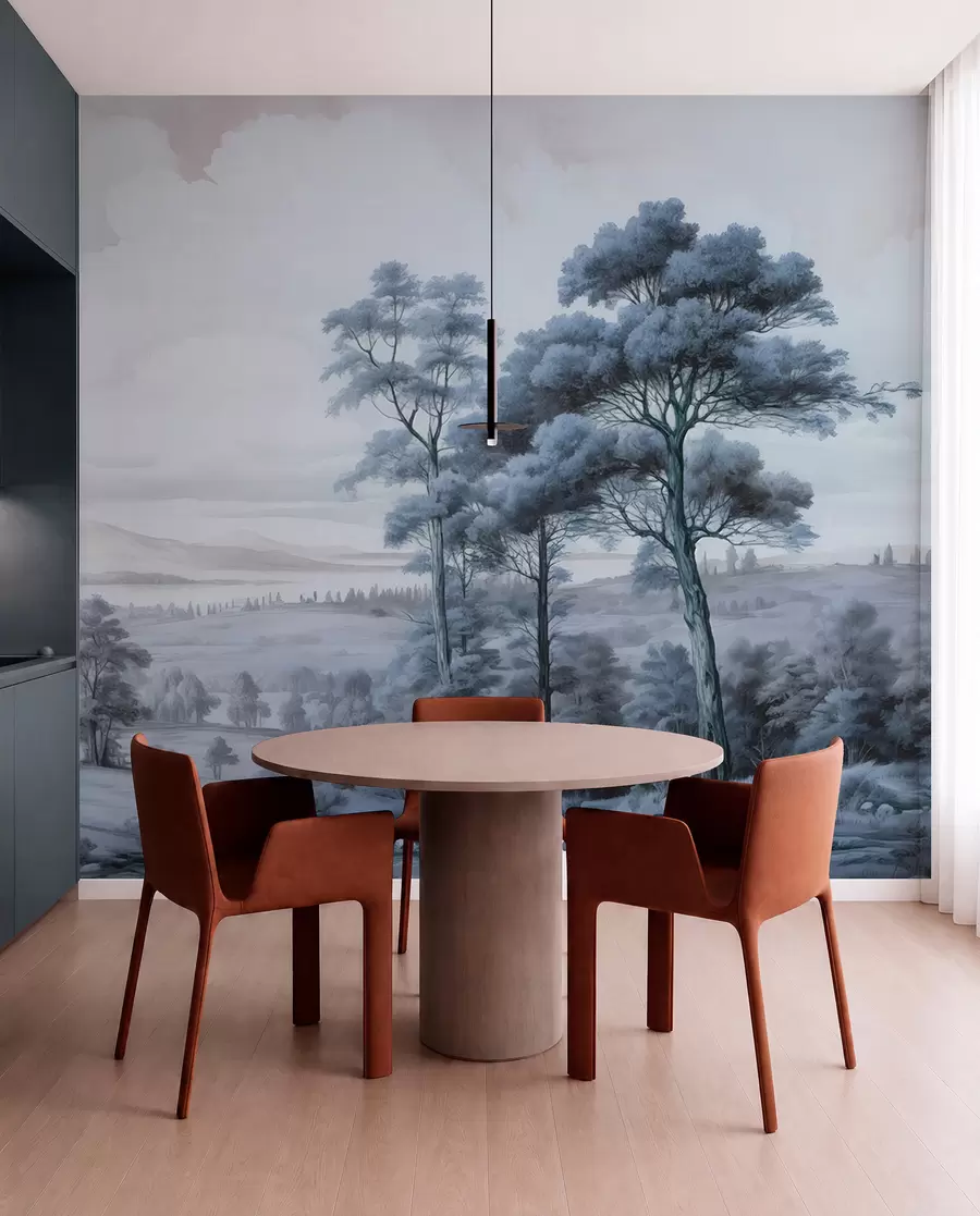 wall murals Modern watercolor landscape w02978v1