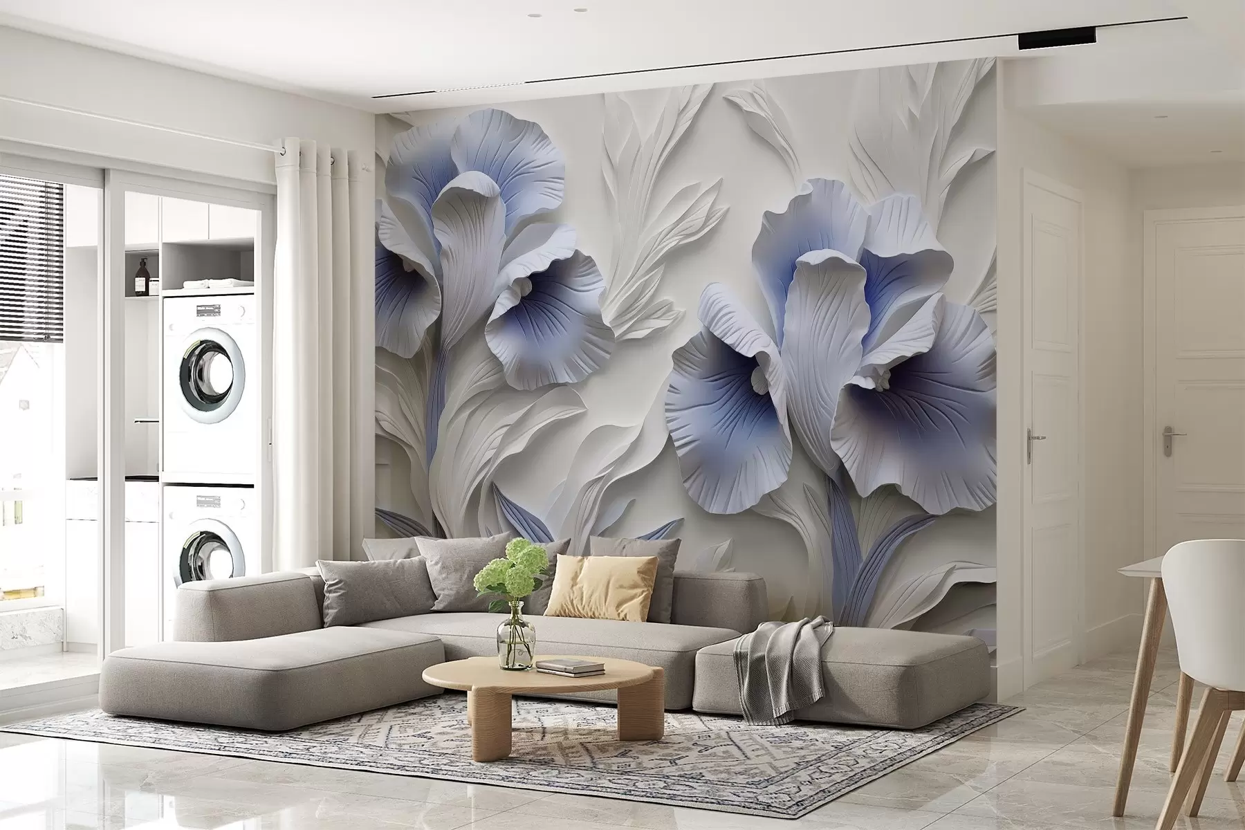 wall murals Gypsum irises w02983
