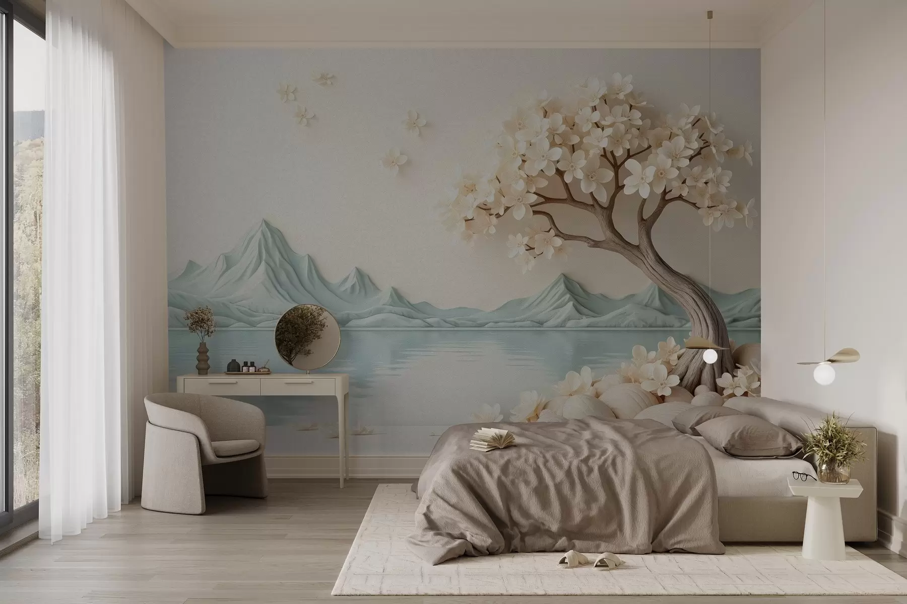 wall murals Painted tree w02991