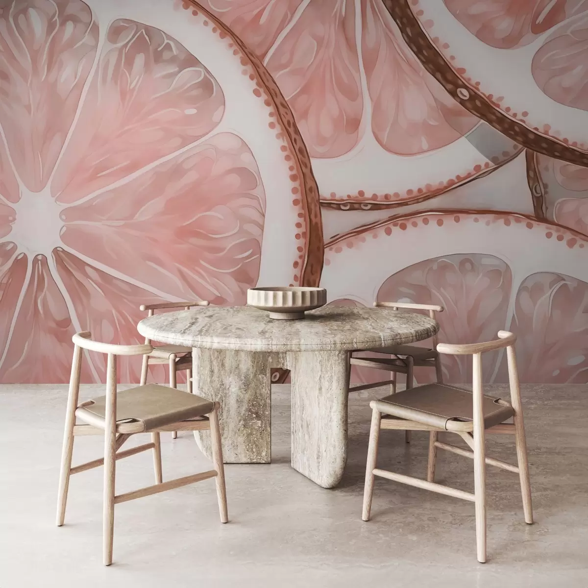 wall murals Citrus parts imitation watercolor w03026v2