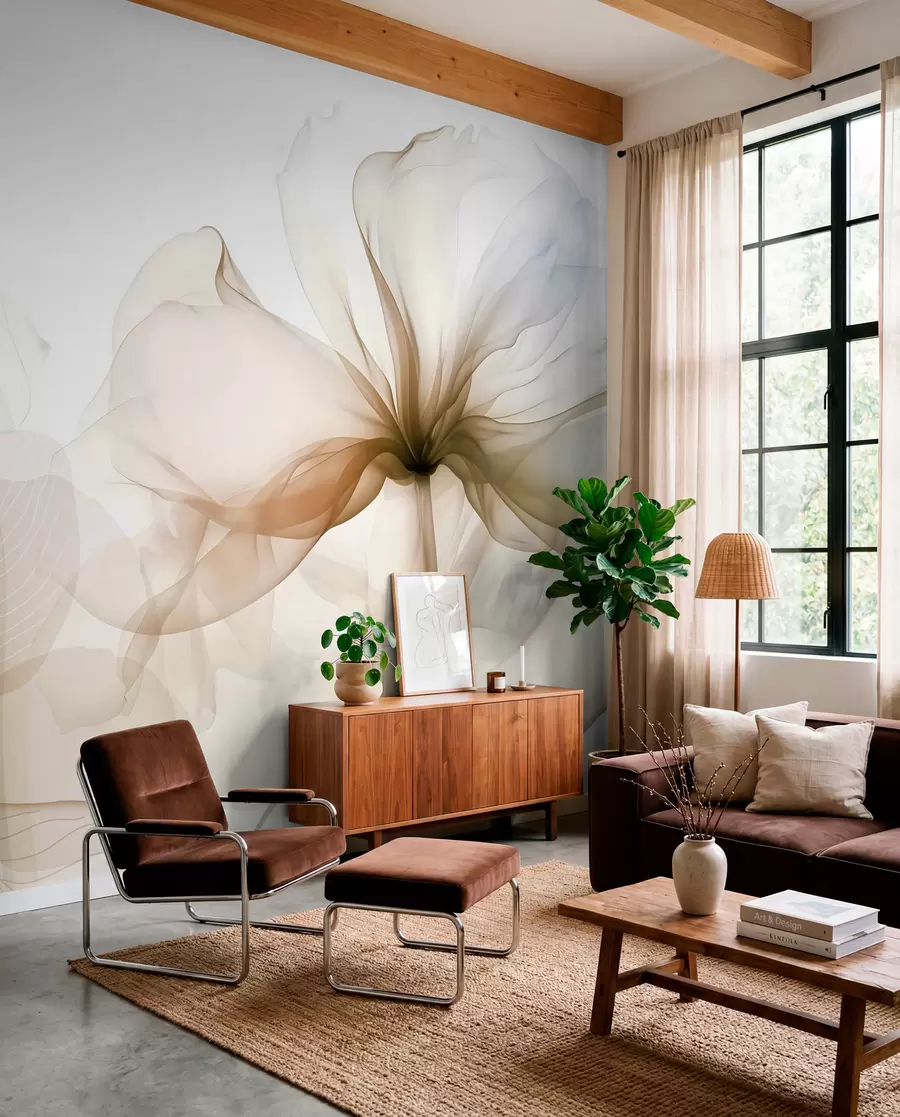 wall murals Sepia Petals w08742v1