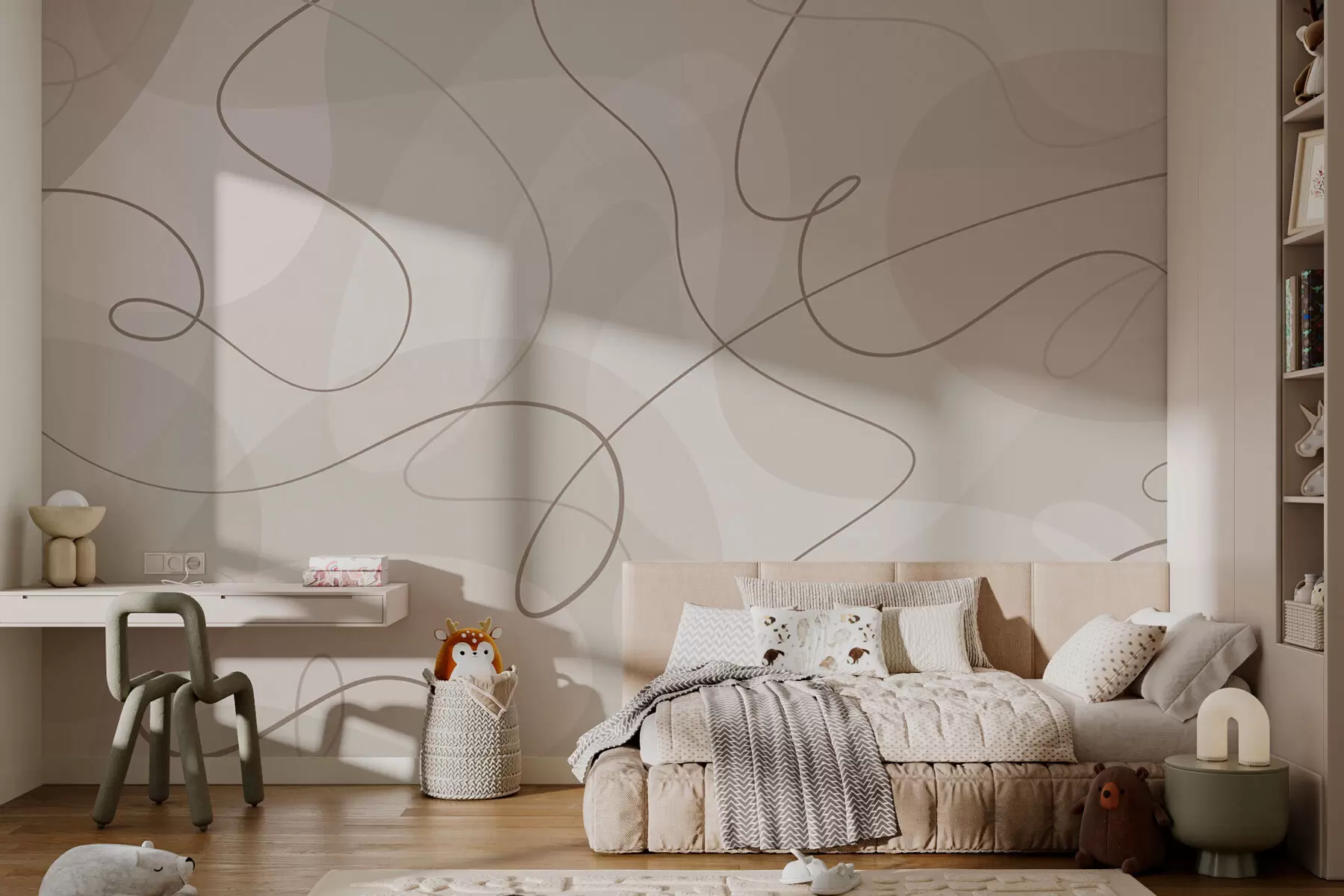 wall murals Abstract lines and shapes trend w03059v1