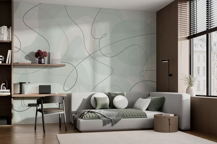 wall murals Abstract lines and shapes trend w03059v3