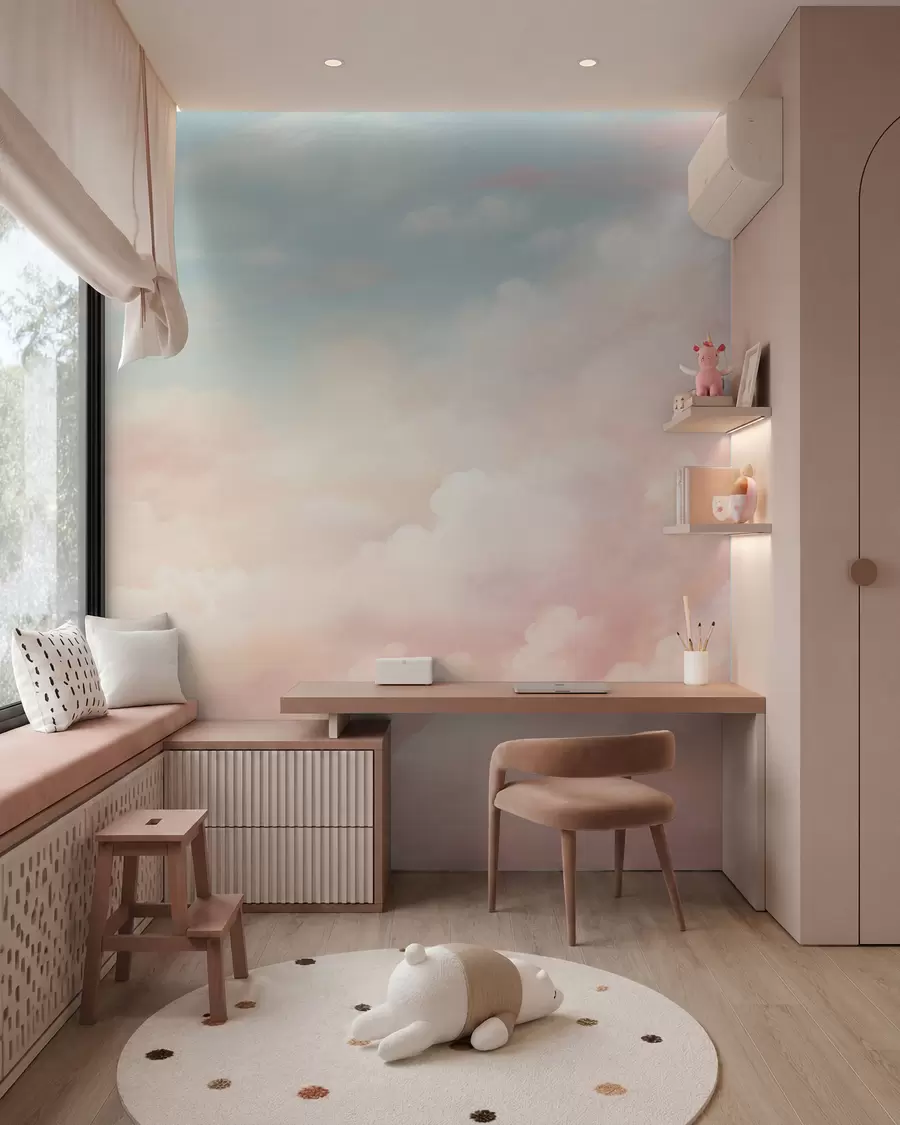 wall murals Cotton Candy Clouds w03047