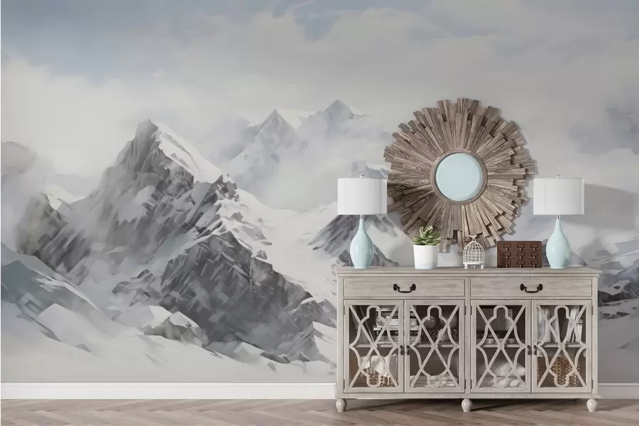 wall murals Snowy mountains w03125