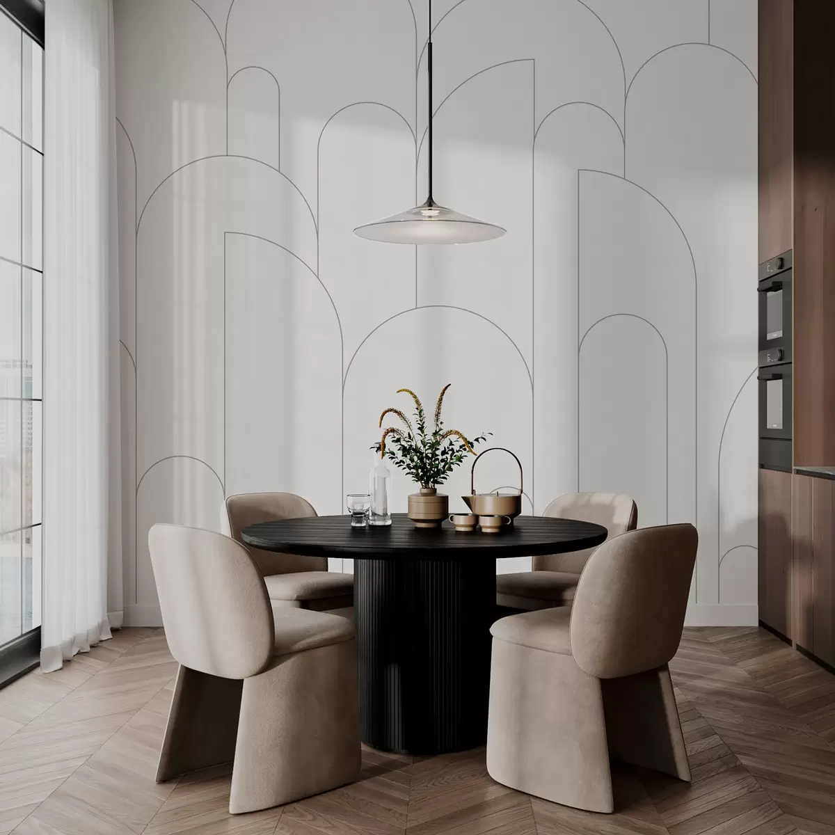 wall murals Minimalist arches w03145v3