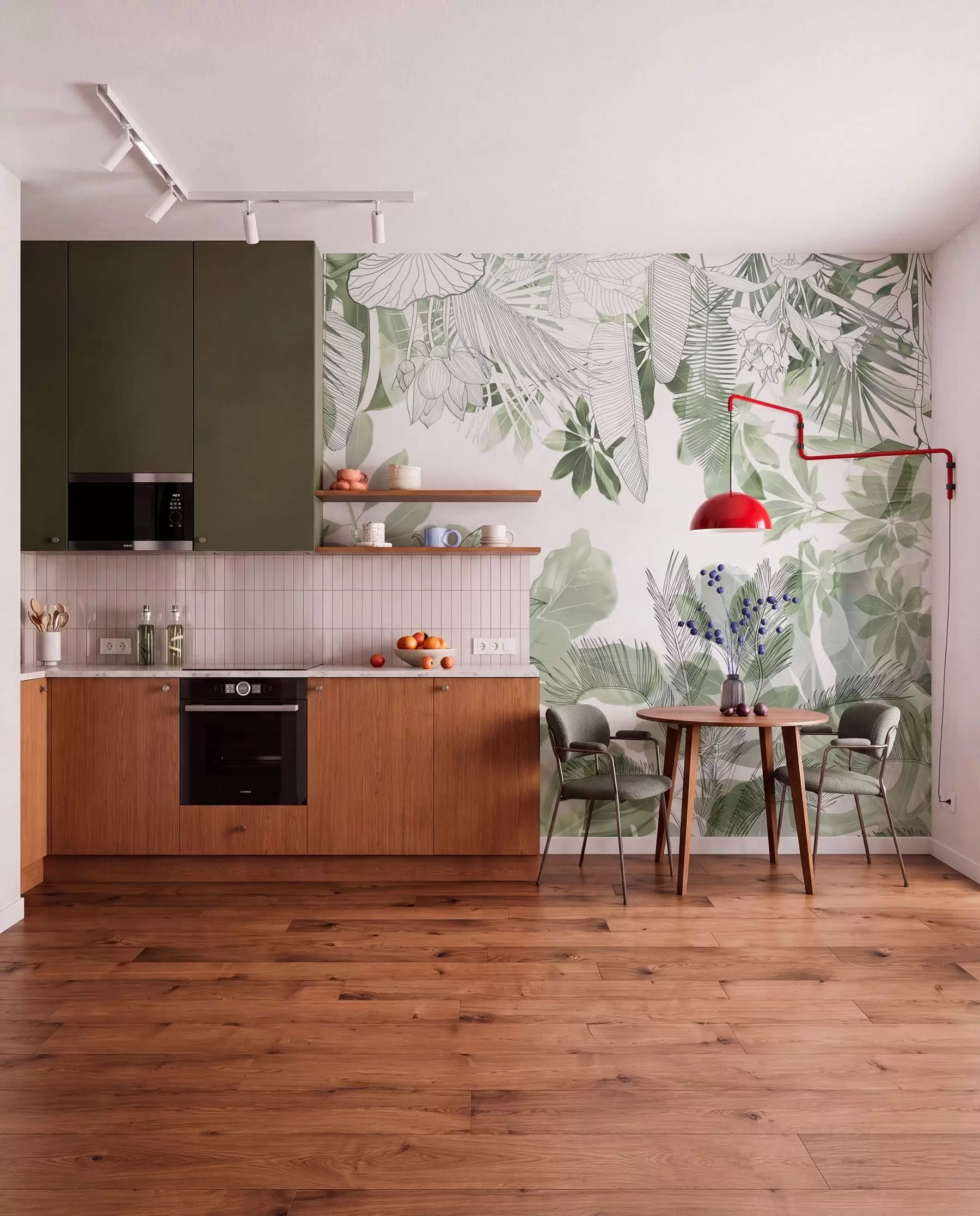 wall murals Jungle in Fine Lines w08823