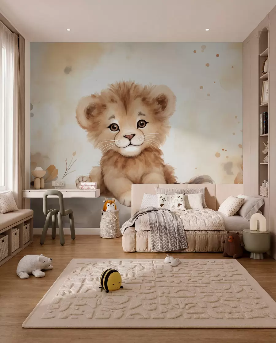 wall murals Little Lion Portrait w08844