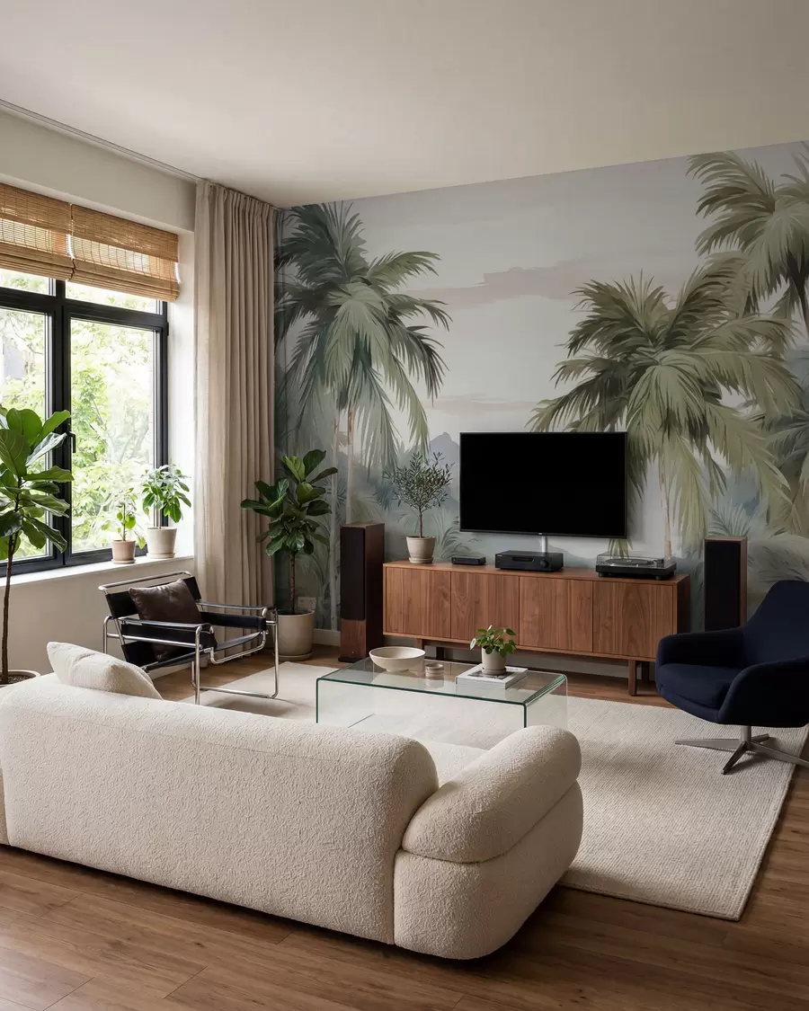 wall murals Palm trees imitation watercolor w03267