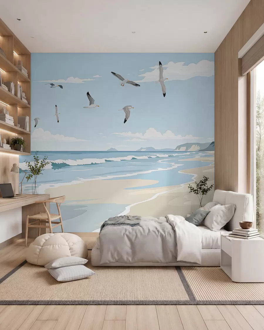 wall murals Seascape painted with oil paint w03338