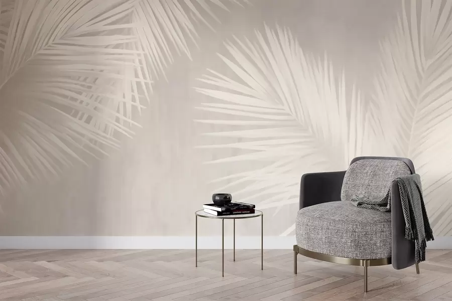 wall murals White palm leaves w03374