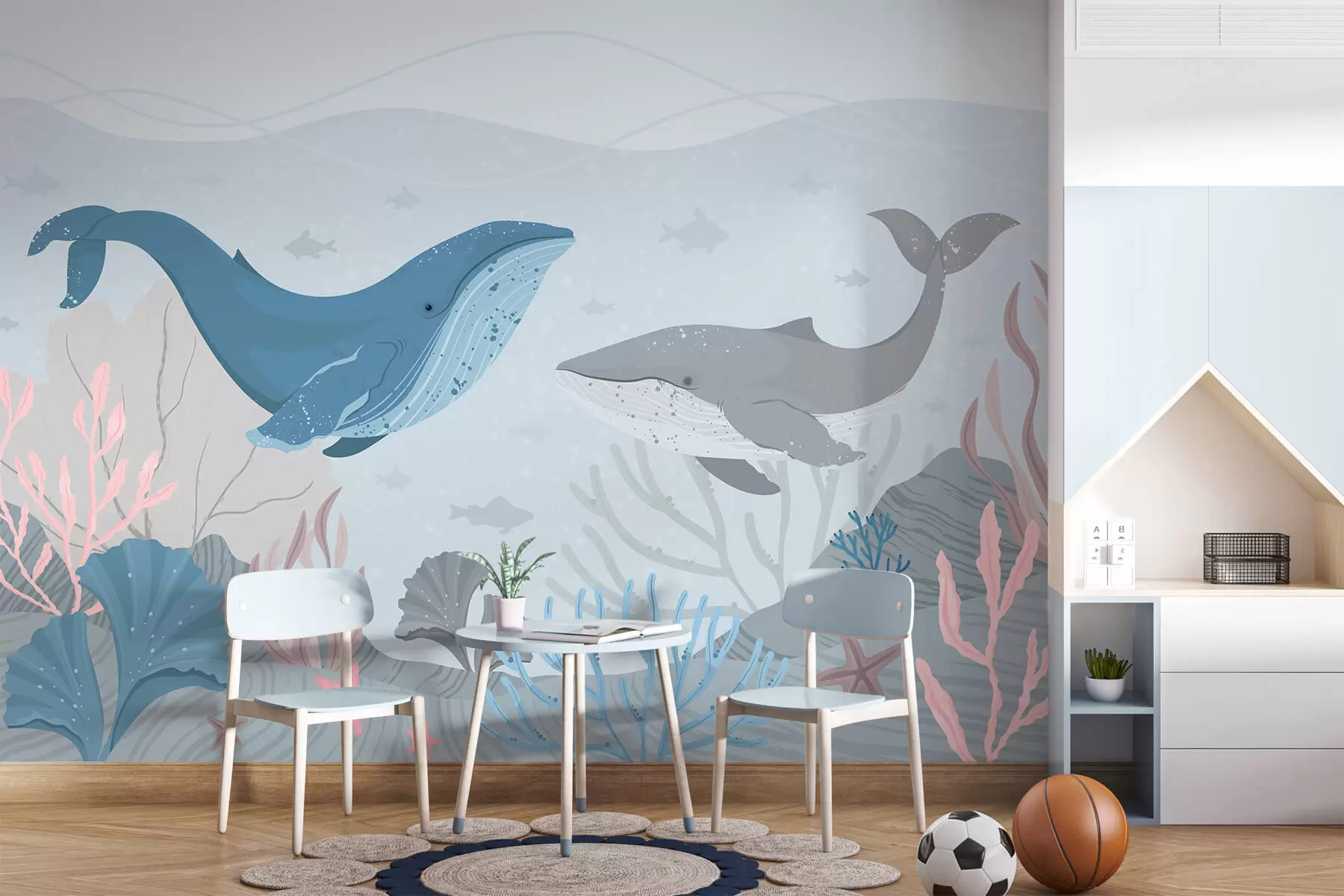 wall murals Whales in the ocean w03378
