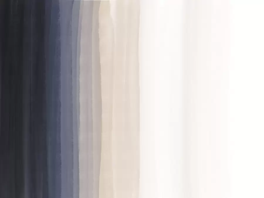 wall murals Abstract minimalistic gradient print with vertical stripes of dark blue, light peach and white w08915v1