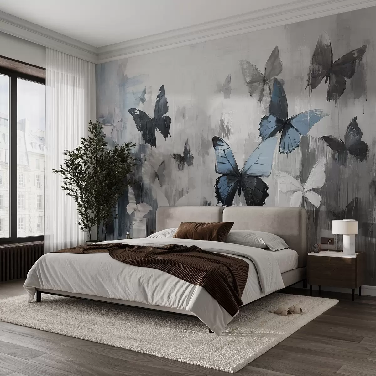 wall murals Abstract butterflies w08924