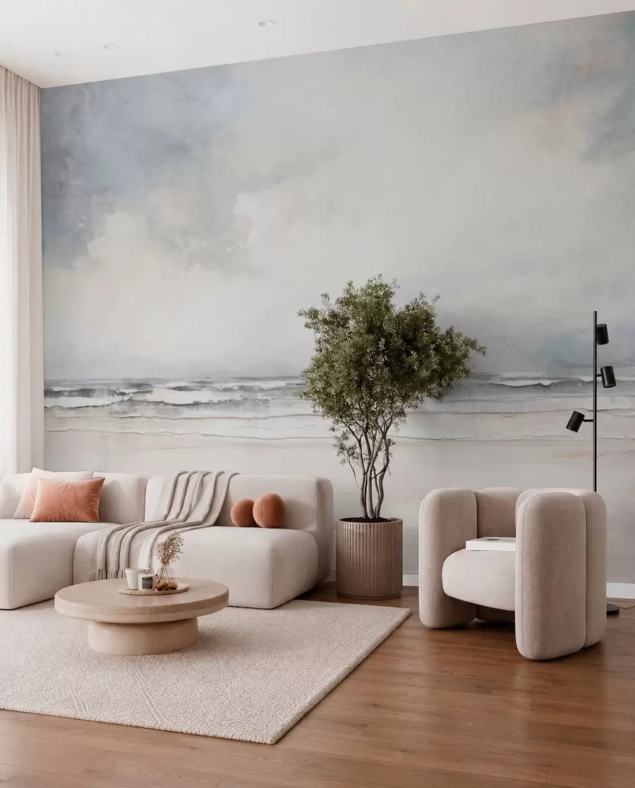 wall murals Abstract horizon of sky and sea meeting w03441