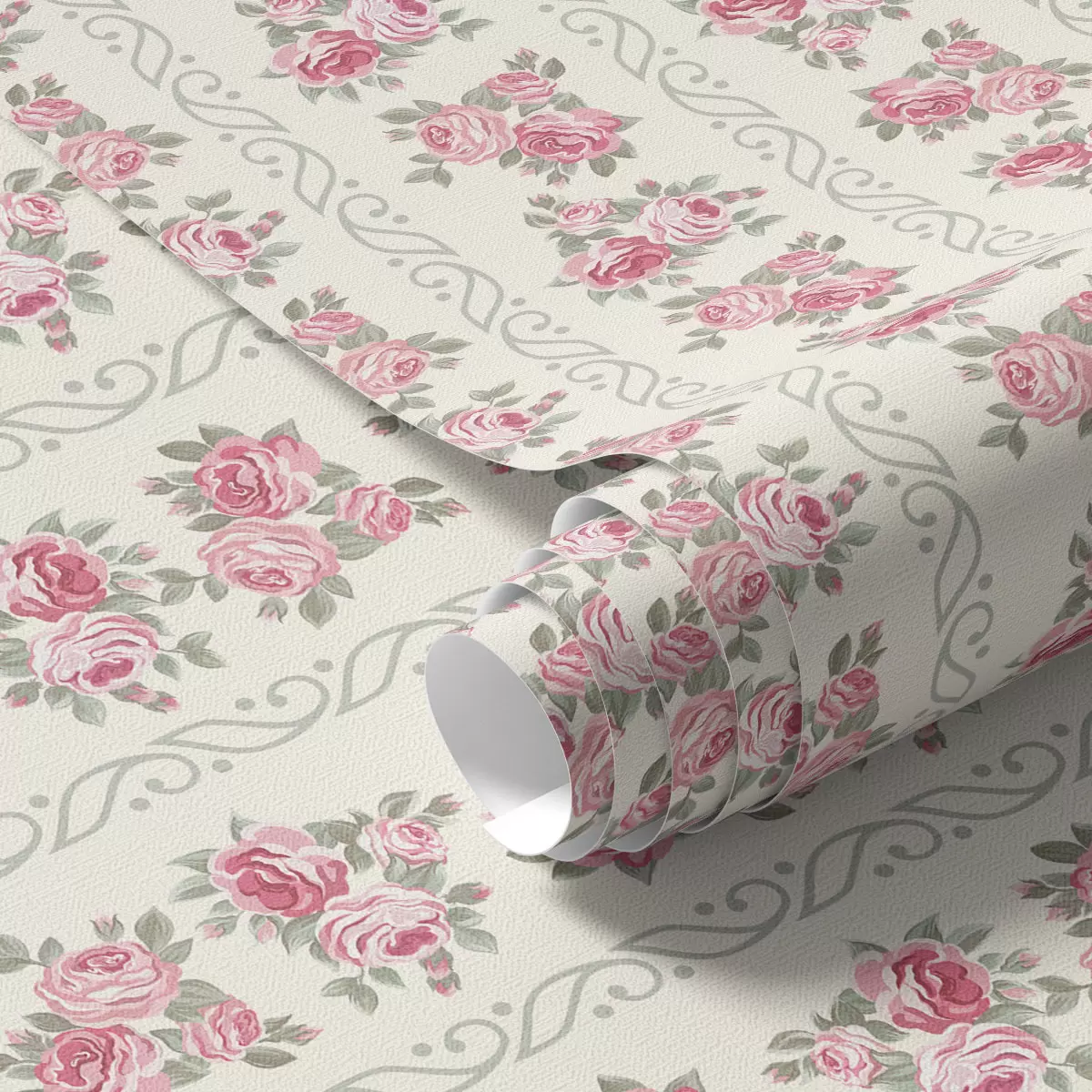 Wallpaper Vertical stripes of roses a00028