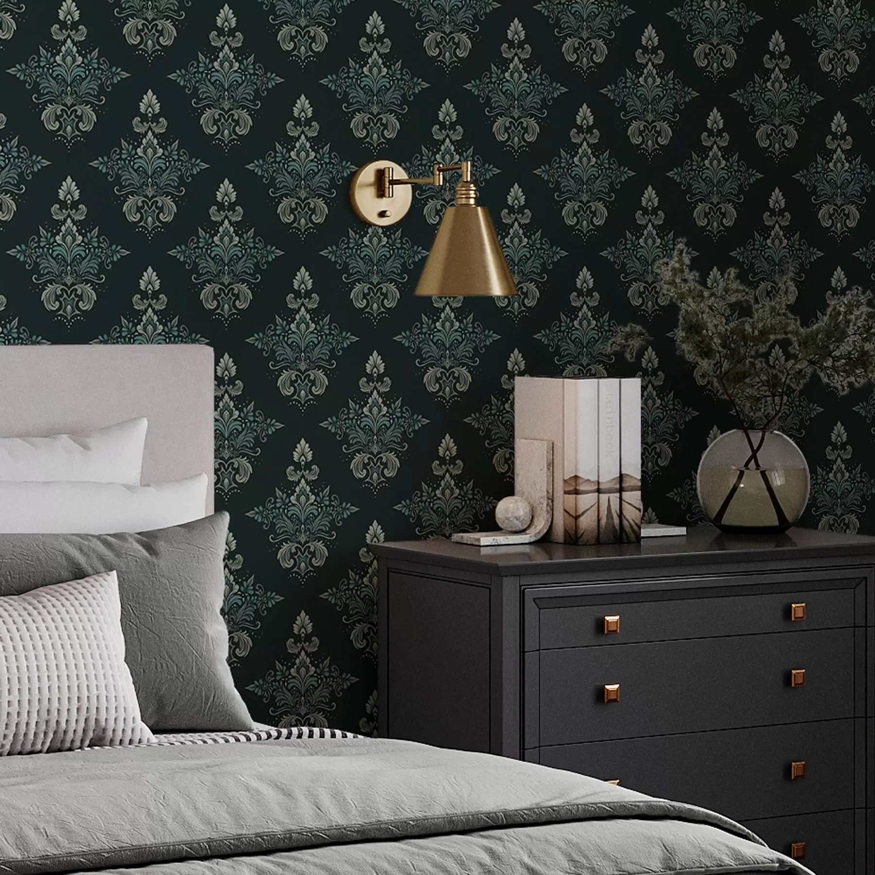 wall murals Abstract pattern on dark background a00040