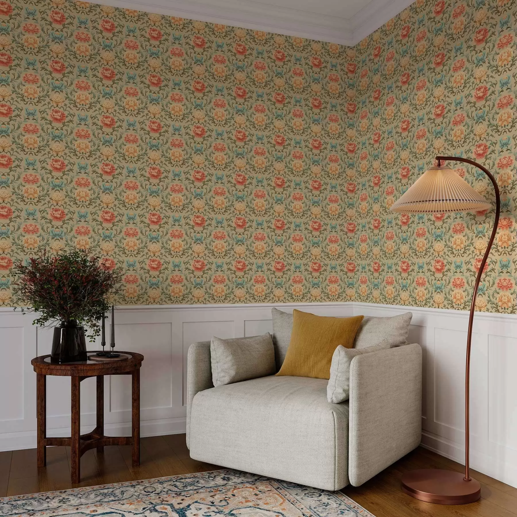wall murals Composition with colorful flowers a00076