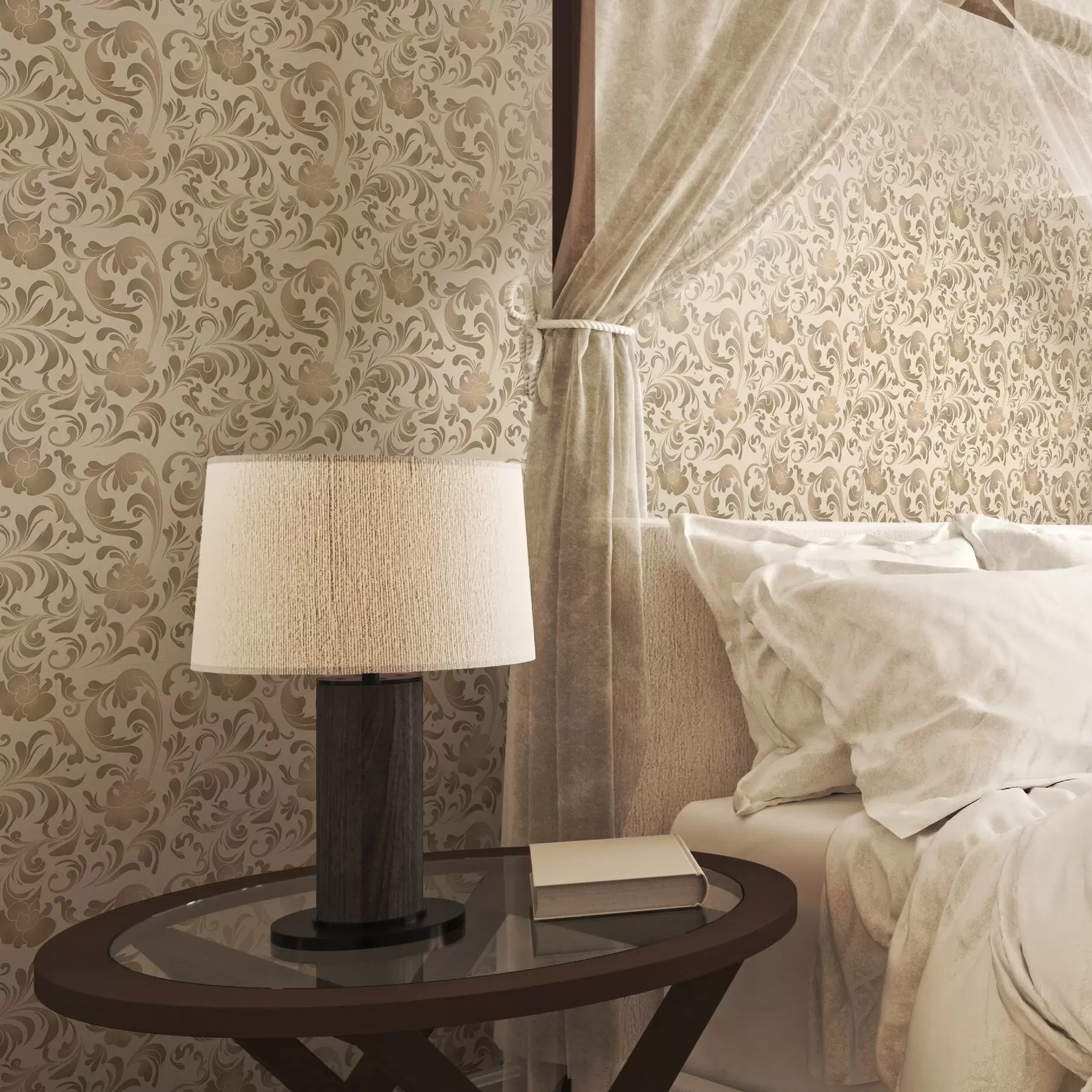 wall murals Beige patterns on light background a00084