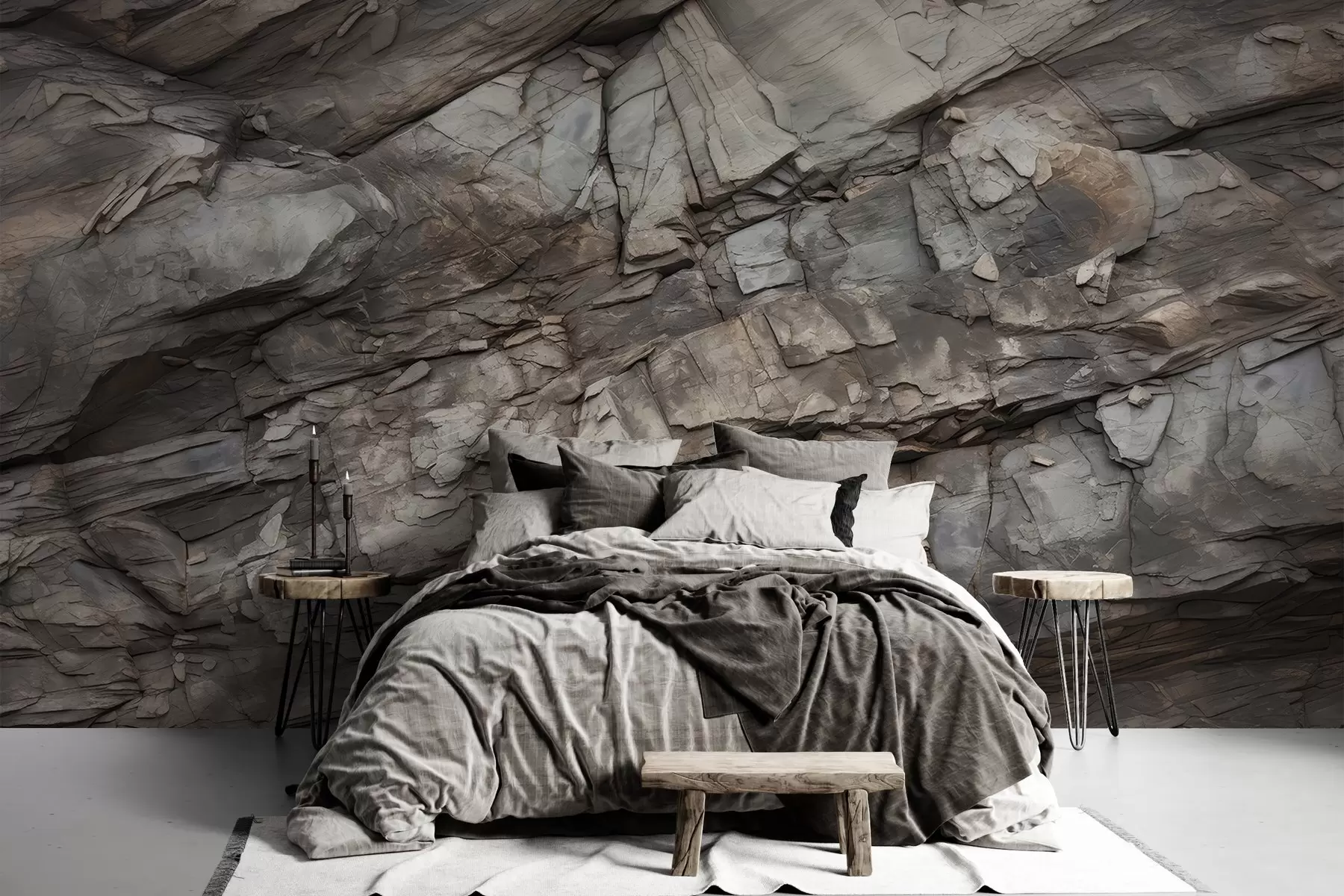 wall murals Painted rock wall w03554
