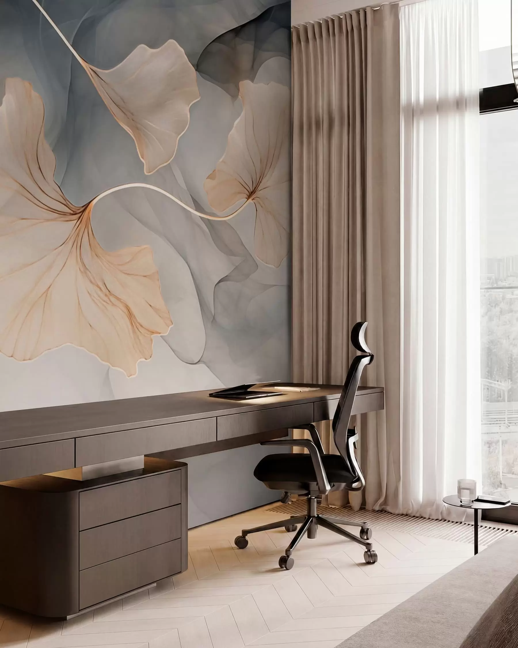 wall murals Abstract image of ginkgo w03511
