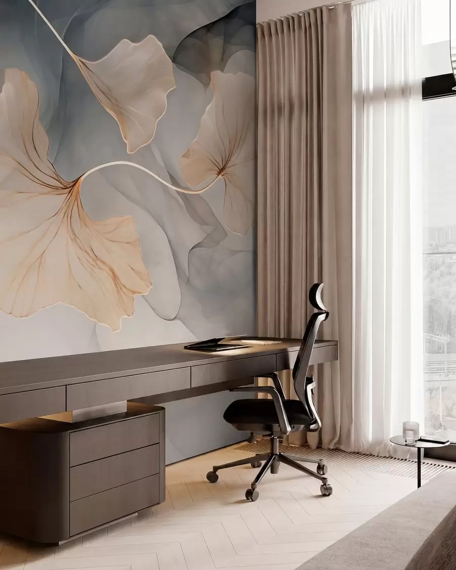 wall murals Abstract image of ginkgo w03511