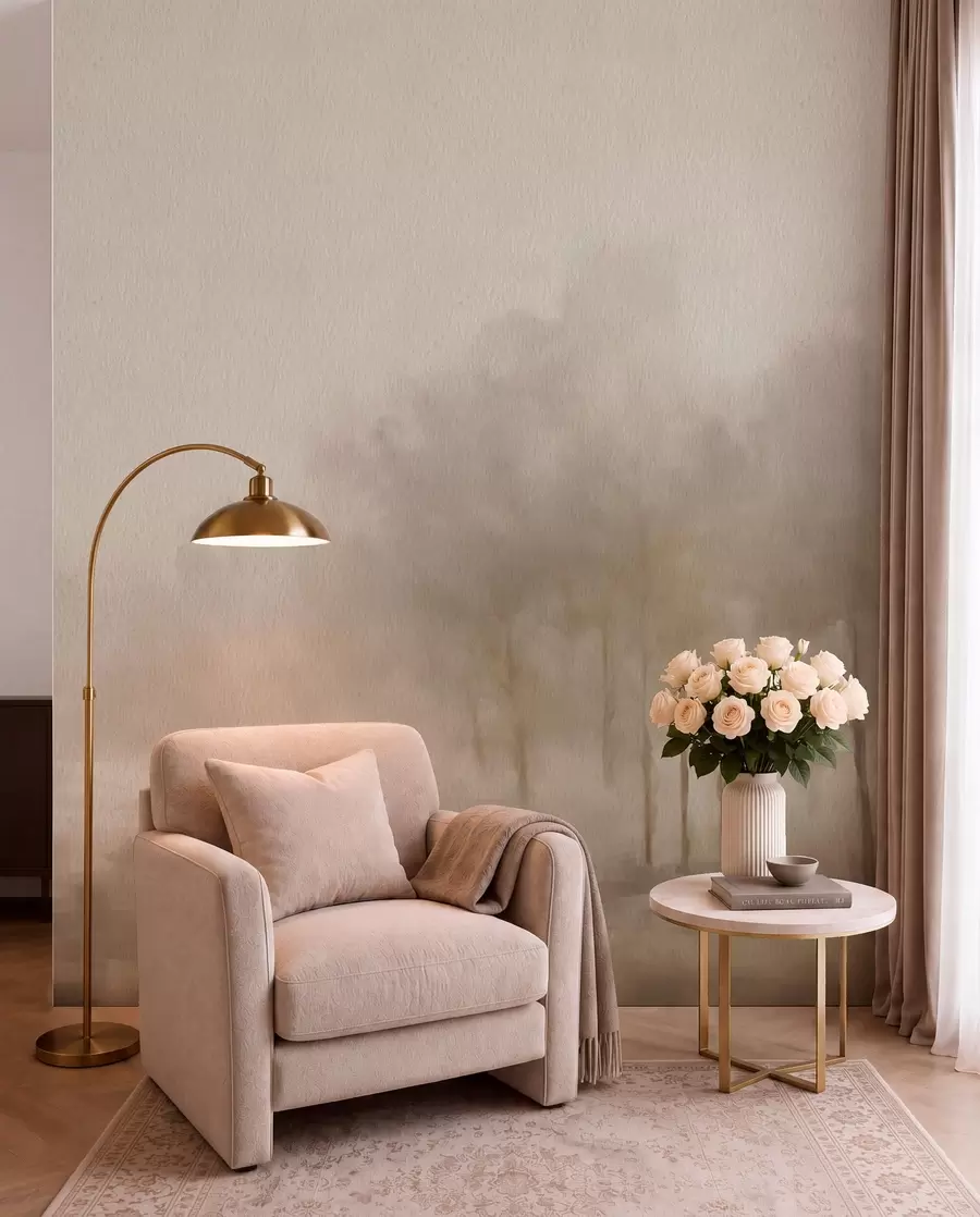 wall murals Abstract forest with sepia effect w03596
