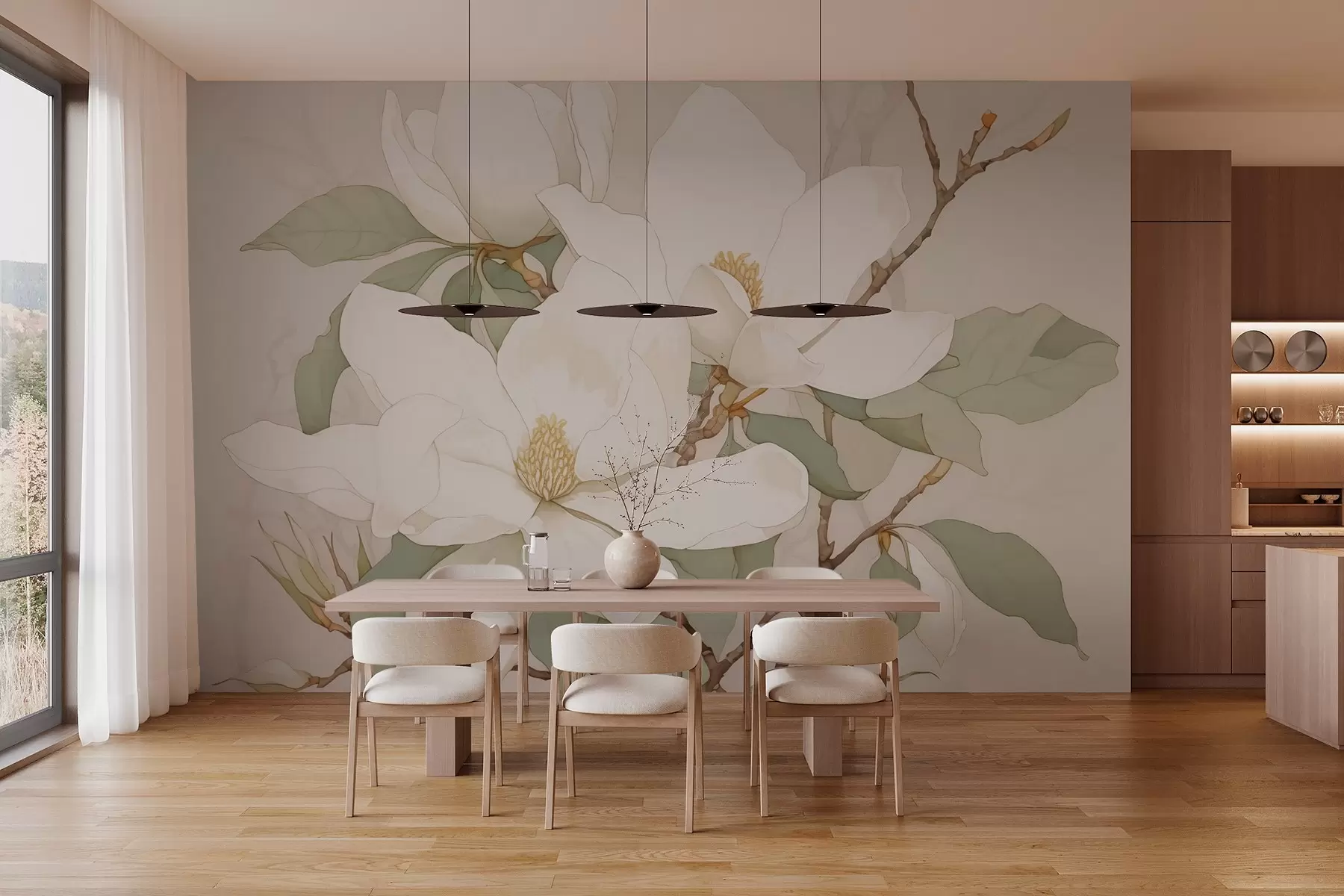 wall murals Magnolias w03623